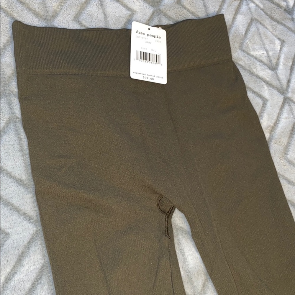 Free People Army Green Leggings